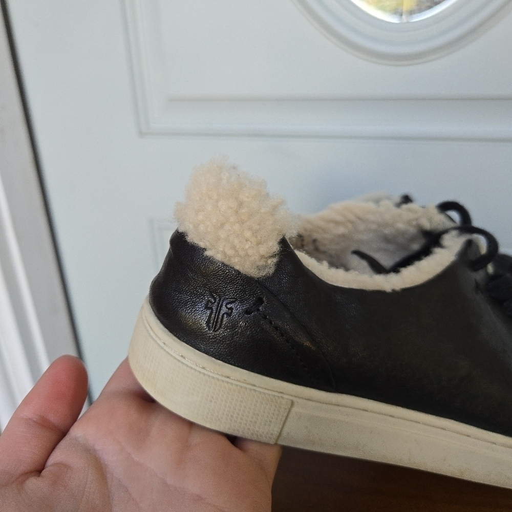 Frye Black Shearling Sneakers - Picture 11 of 11